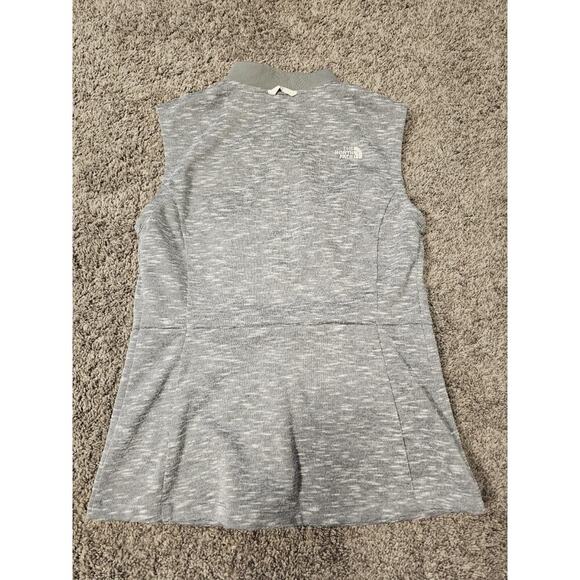 The North Face Womens Vest Sz Medium Heathered Gray Snap Polyester - Picture 7 of 8